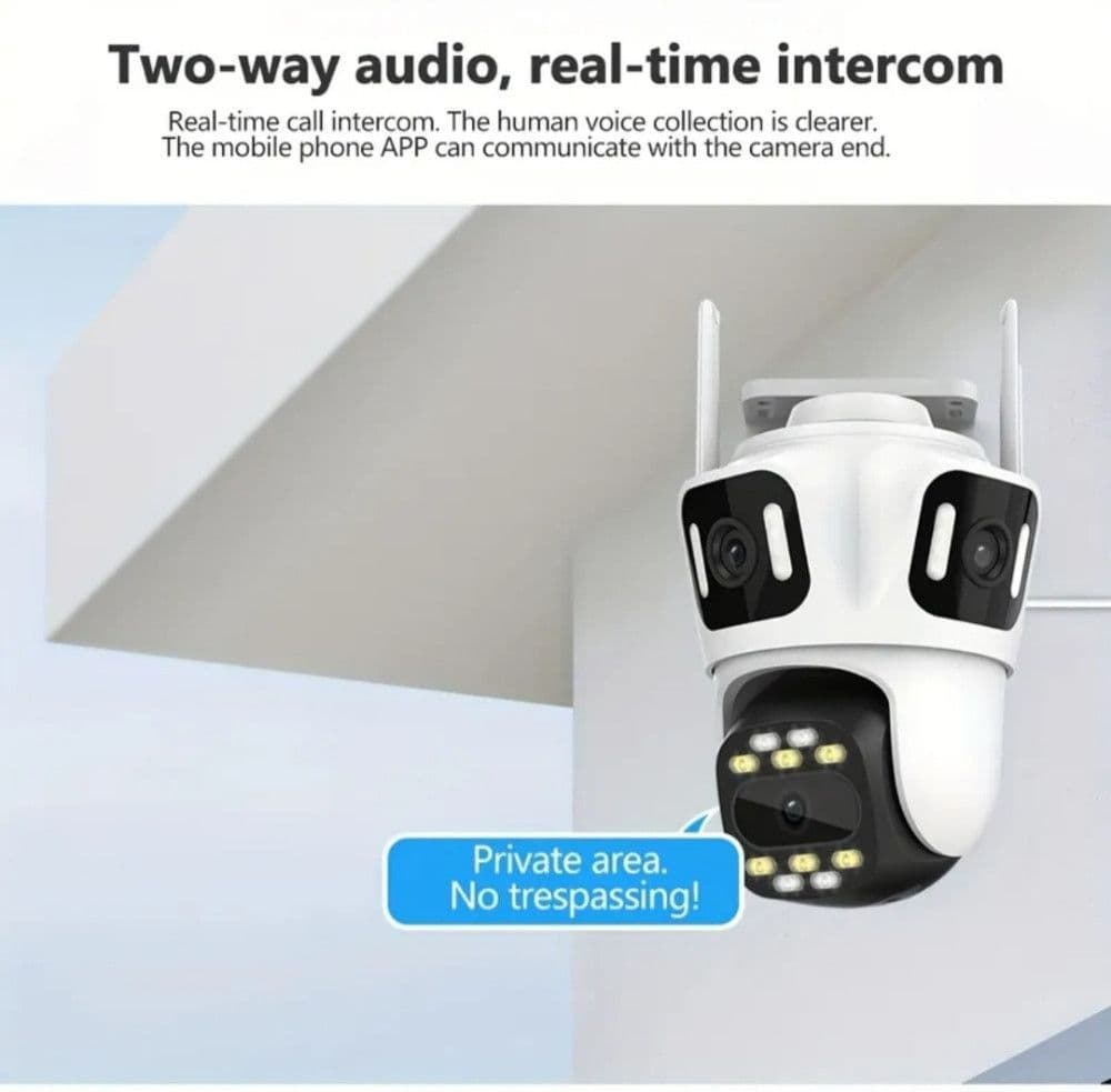 Wifi triple kamera iCsee 12MP rotirajuca video nadzor 3u1 camera — slika 4 od 8