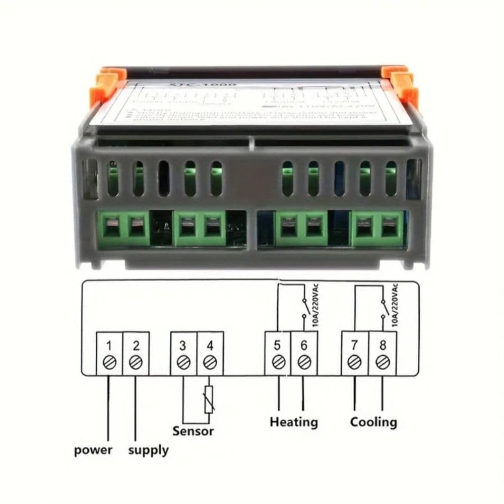 Digitalni led termostat kontroler temperature hladnjaca grijanje — slika 5 od 7