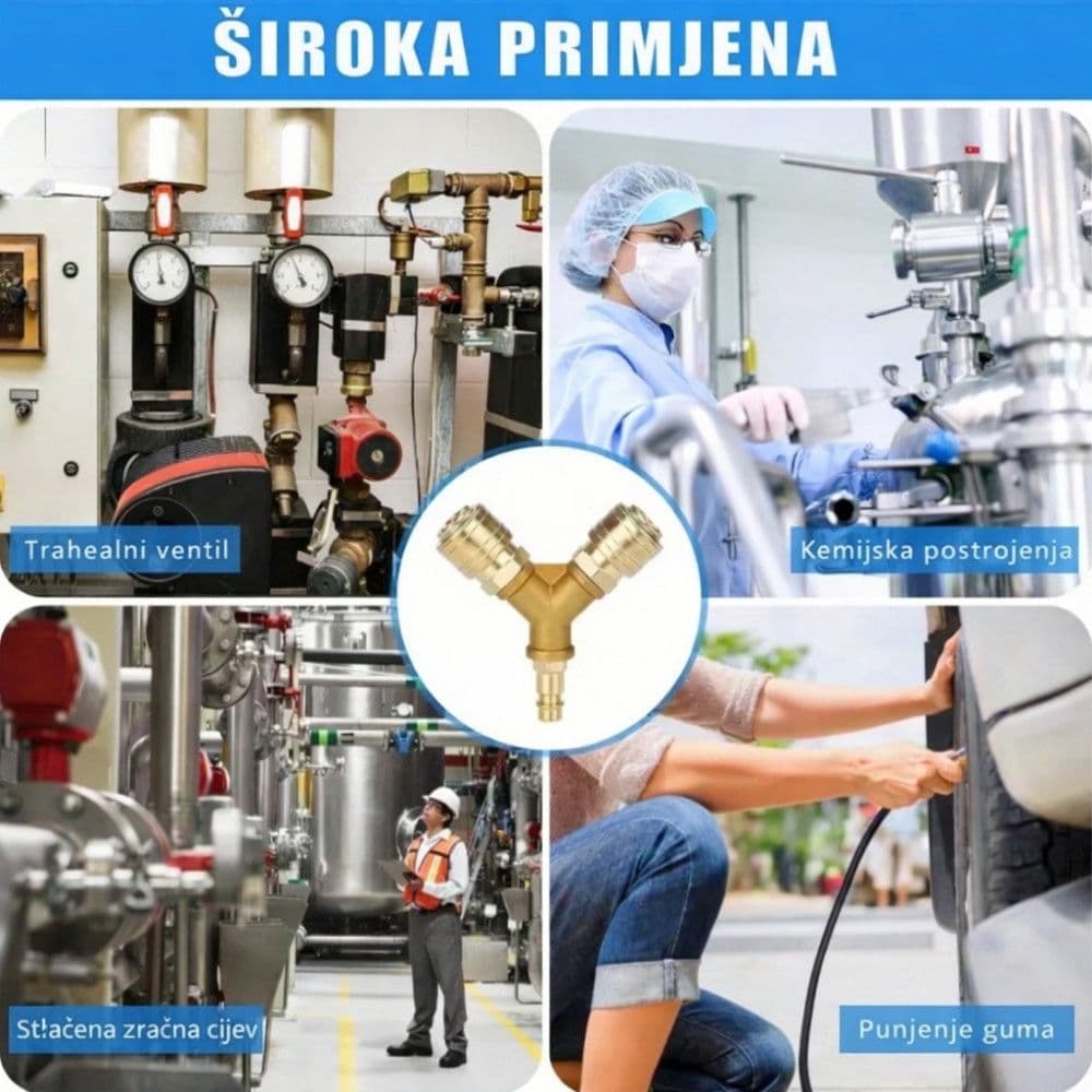 Y razdjelnik za kompresor eu standard racva crijevo zrak vazduh — slika 7 od 7