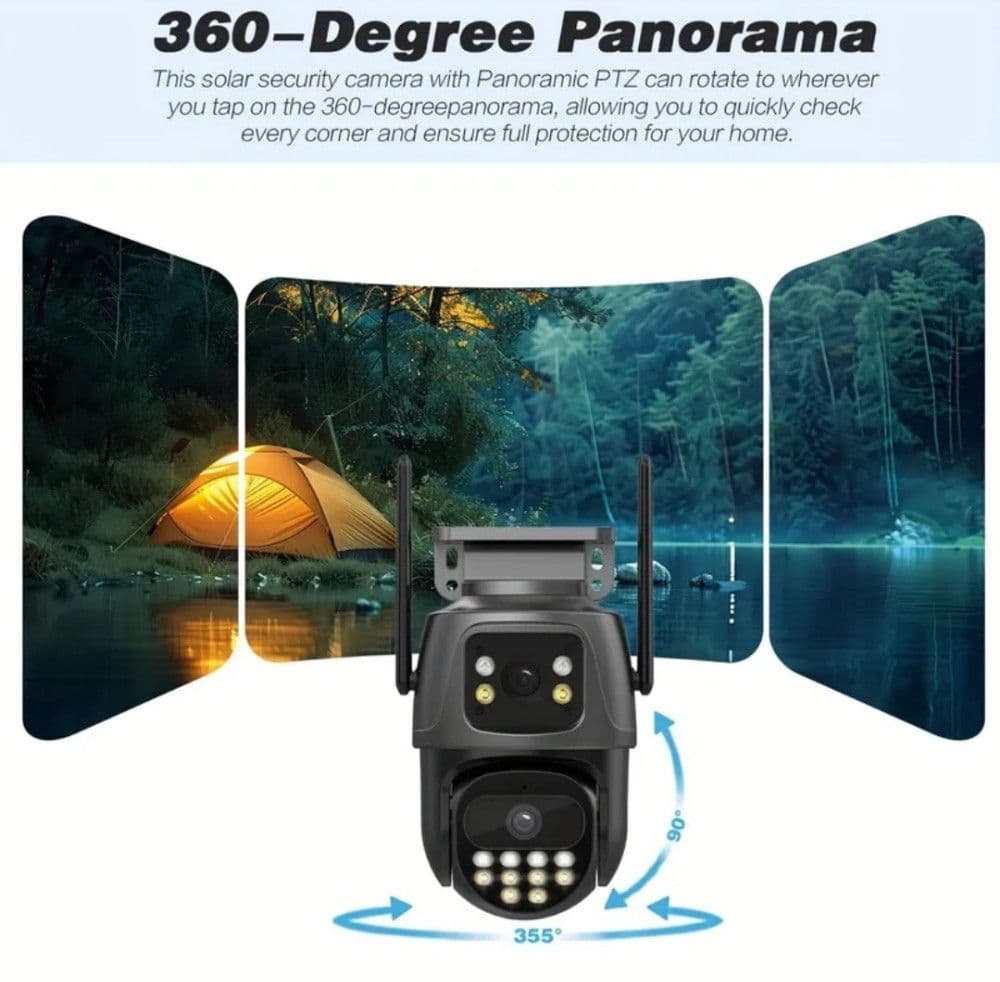 Wifi dual kamera iCsee 8MP rotirajuca video nadzor 2u1 camera — slika 10 od 13