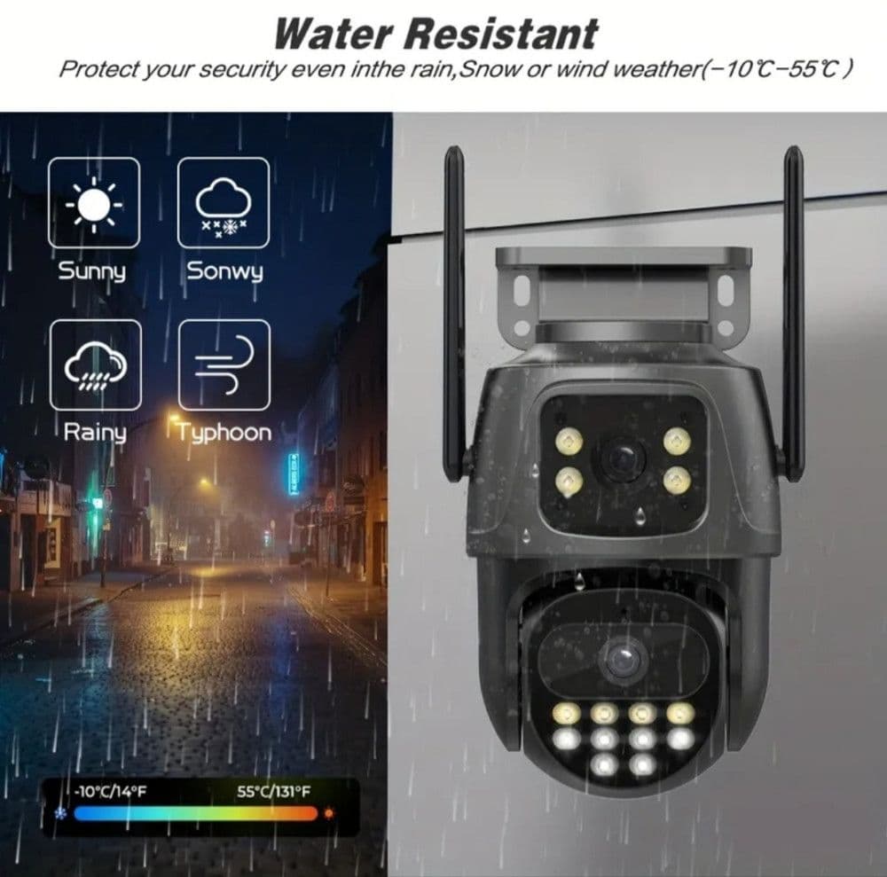 Wifi dual kamera iCsee 8MP rotirajuca video nadzor 2u1 camera — slika 13 od 13
