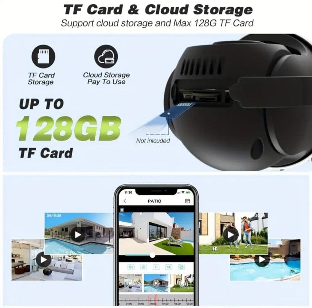 Wifi dual kamera iCsee 8MP rotirajuca video nadzor 2u1 camera — slika 6 od 13