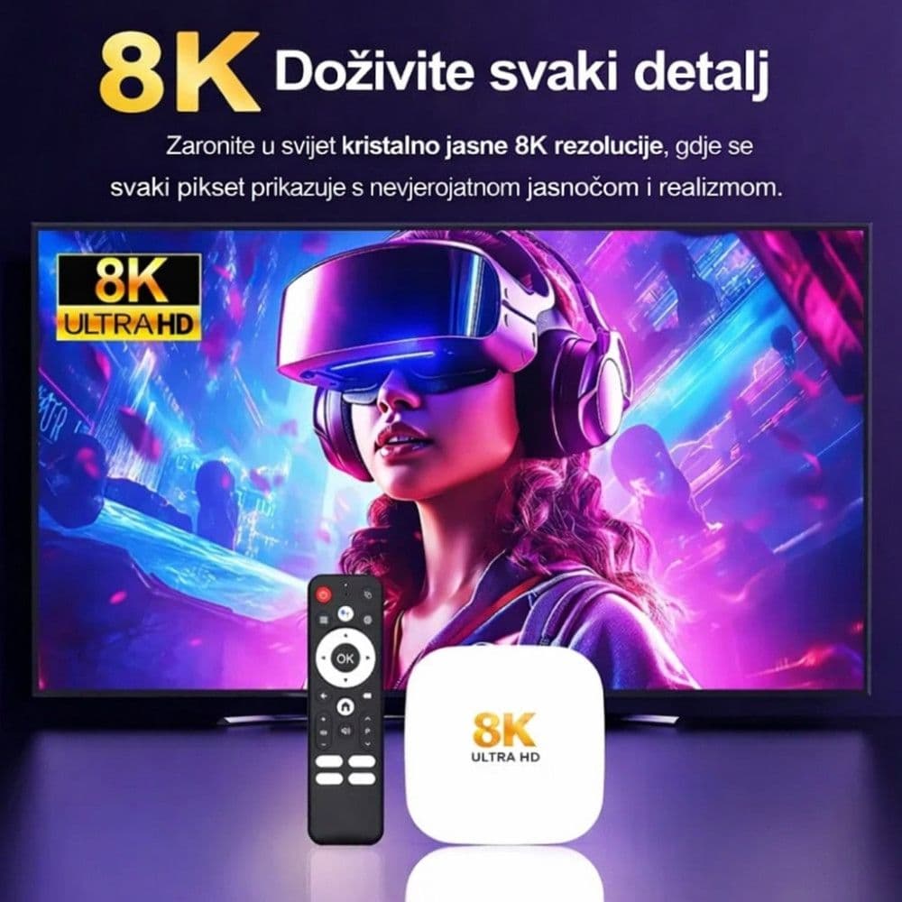 Android TV box H96 Max M2 Plus 4K 3D smart pametni 4+32 GB — slika 4 od 6