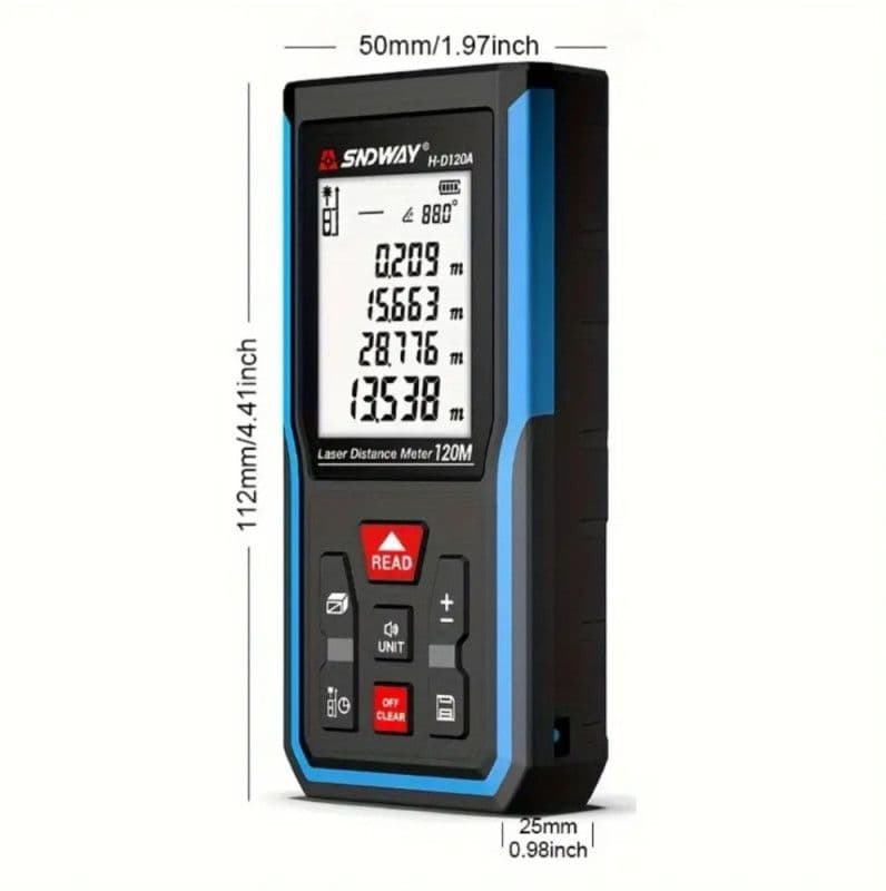 Digitalni laserski metar 120 m USB punjenje — slika 5 od 10