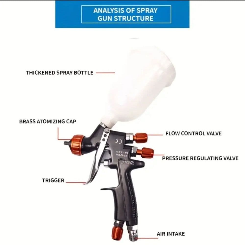 Mini sprica 1.2 mm pistolj za popravke farbanje lakiranje — slika 4 od 7