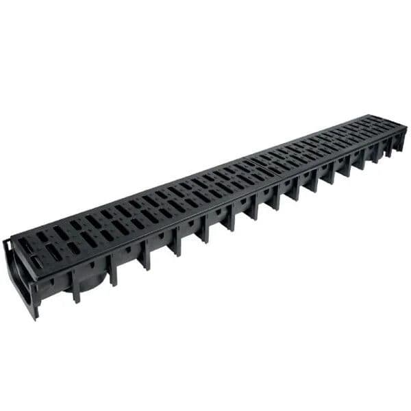 Drenažna kanalica 1000x125x100mm plastična rešetka — slika 1 od 1