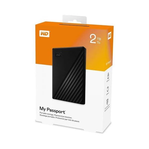 HDD externi WD My Passport USB 3.2 Black 2TB — slika 1 od 1