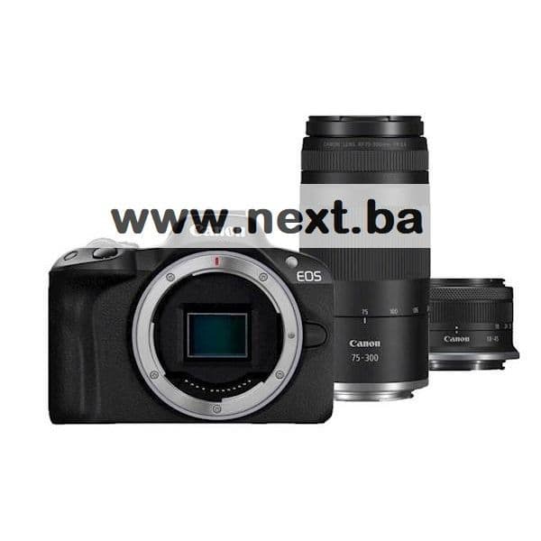 Fotoaparat CANON R50 BK + RF-S18-45 + RF75-300 — slika 1 od 3