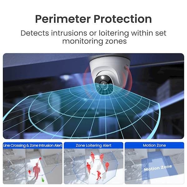 Smart IP Kamera Reolink 8MP 4K Dome RP-PCT8M IR 30m POE, AI video — slika 7 od 9