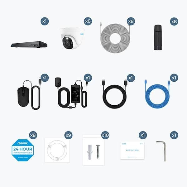 Snimač Reolink NVS16-8MD8 4K 8M 16 kanal NVR 4TB HDD 8 Kamera POE — slika 2 od 2