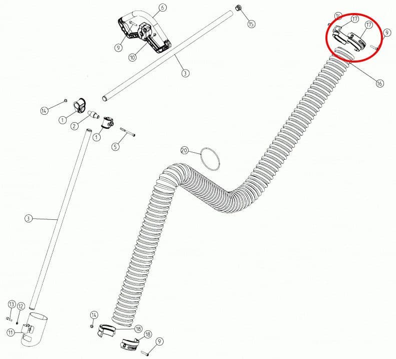 1124500 - Šelna usisnog crijeva za Cifarelli D100, V1200E — slika 5 od 5