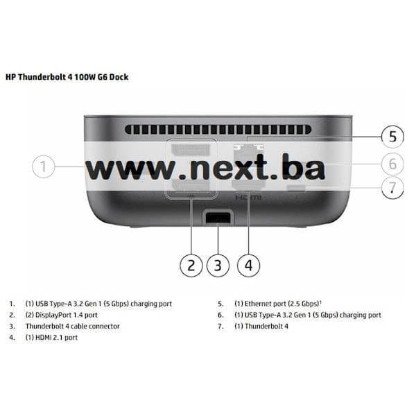 Docking HP Thunderbolt 4 100W G6 (9X472UT) — slika 1 od 4