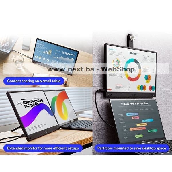 Portable USB Monitor 16 Asus MB166CR Full HD IPS 60Hz, ZenScreen — slika 7 od 7