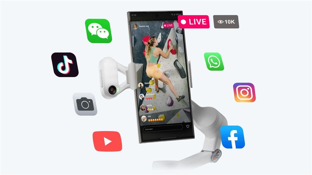 Insta360 Flow 2 AI Tracker Stone Gray — slika 3 od 5