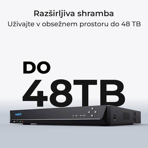 NVR snimač Reolink NVS36 16MP, 36 kanalni, podrška do 48 TB HDD — slika 2 od 4