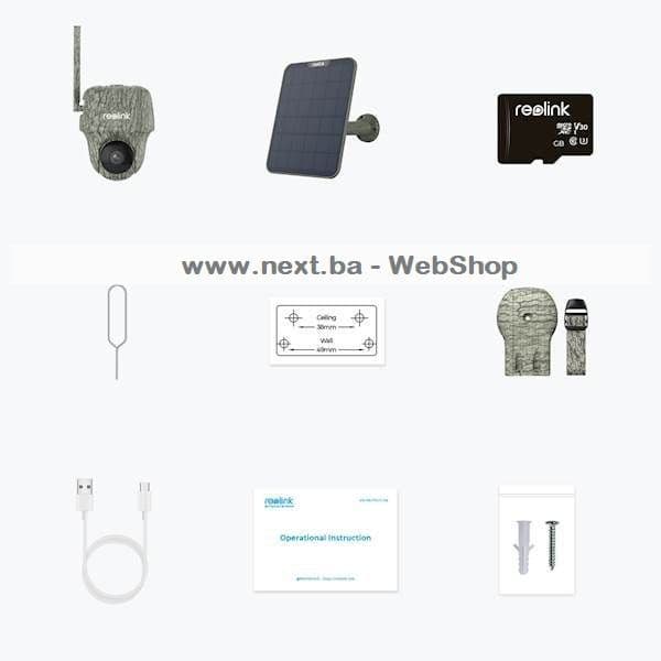 IP kamera Reolink GO G450 4K, baterija, LTE, 360 + solarni panel — slika 2 od 3