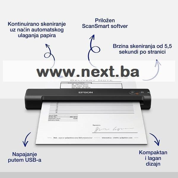 Skener prenosni Epson Workforce ES-50 USB napajanje — slika 3 od 6