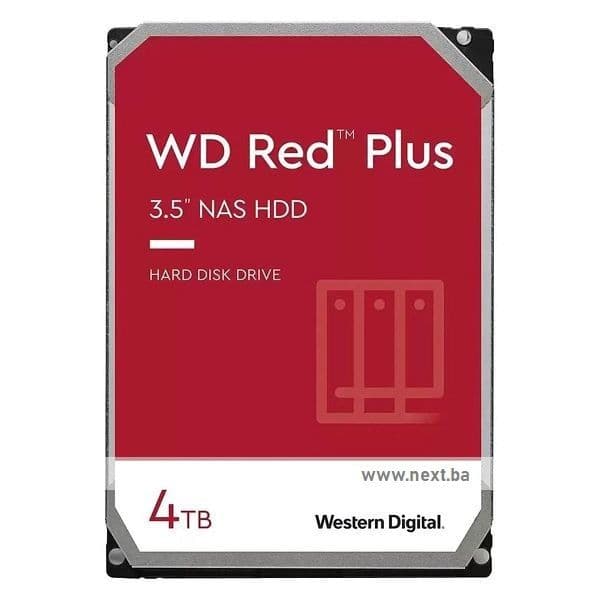 HDD Interni WD Red Plus NAS 4TB 3,5" SATA WD40EFPX — slika 1 od 1