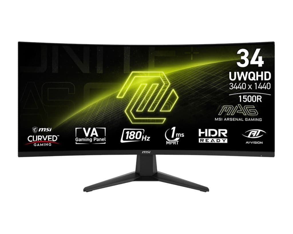 Monitor 34 MSI MAG 346CQ UWQHD VA 180Hz zakrivljeni 2g garancija — slika 2 od 4