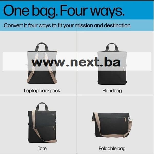HP 14 Convertible Laptop Backpack Tote, 9C2H1AA — slika 4 od 4
