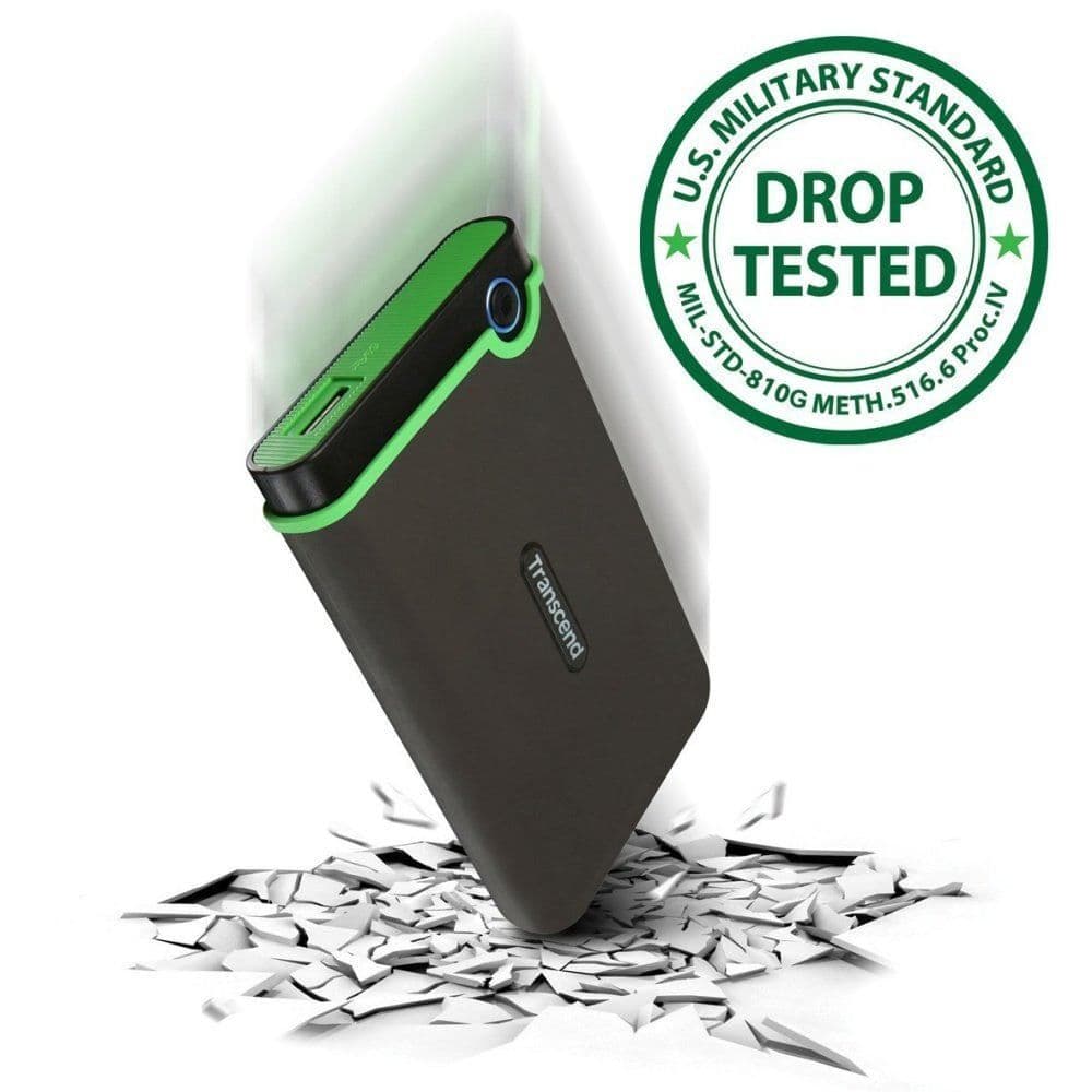 Vanjski tvrdi disk 2TB StoreJet 25M3G Transcend Military Green — slika 2 od 3