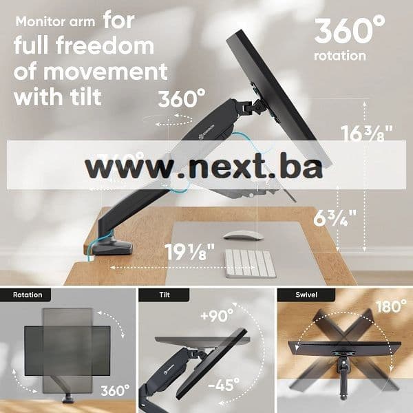 Nosač monitora ONKRON od 13 to 32 Inch LCD LED OLED do 8 kg — slika 3 od 9