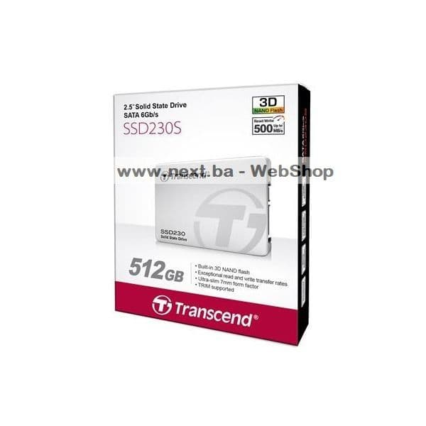 SSD Transcend 512GB SATA SSD230S 3D Nand — slika 1 od 2