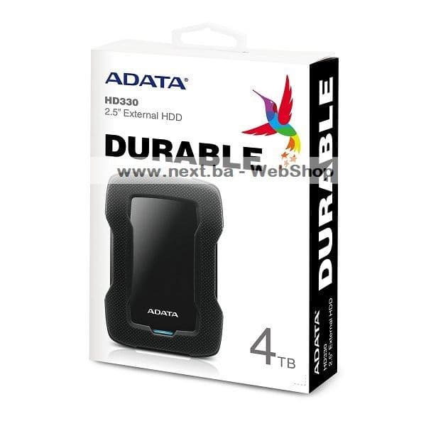 Eksterni hard disk 4TB HD330 USB 3.1 Durable Crni Adata — slika 1 od 1