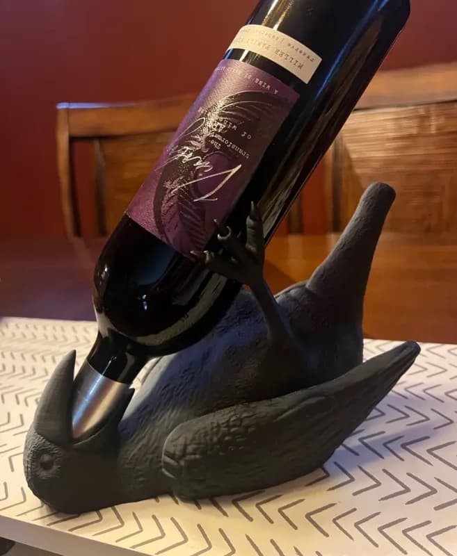 Unikatni Stalak za Vino u Obliku Vrane / Držač za Vino — slika 1 od 2