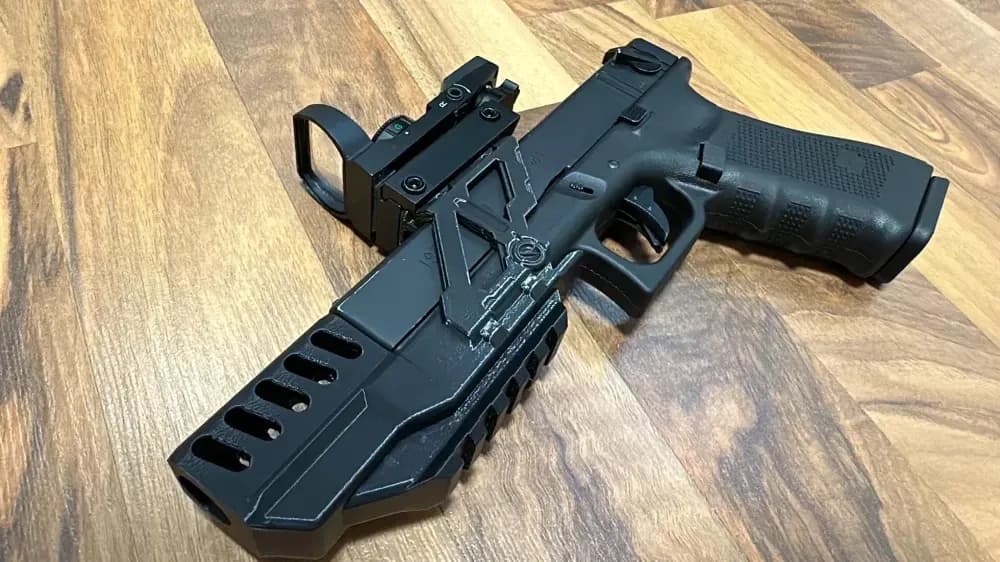 Taktički Kompenzator Prigušivač za Airsoft Glock WE G18C/G17 — slika 1 od 5