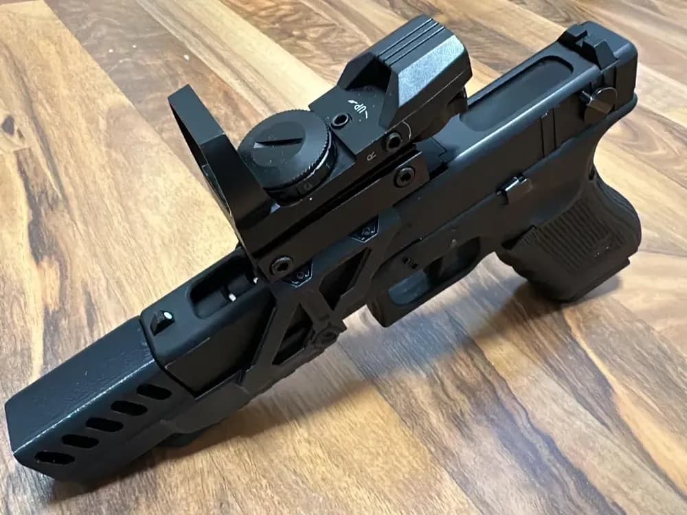 Taktički Kompenzator Prigušivač za Airsoft Glock WE G18C/G17 — slika 5 od 5