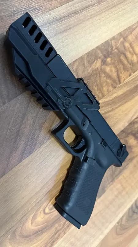 Taktički Kompenzator Prigušivač za Airsoft Glock WE G18C/G17 — slika 2 od 5