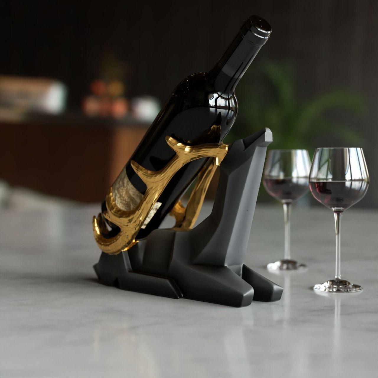 Unikatni Stalak za Vino u Obliku Jelena / Držač za Vino — slika 2 od 4