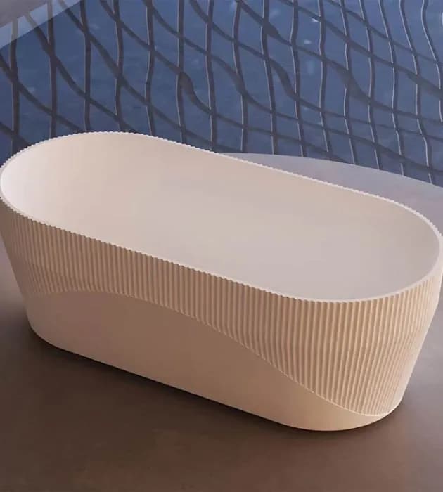 Samostojeća Kada 1700x800x580 mm COPEN GINGER - Bež bijela/mat I — slika 3 od 4