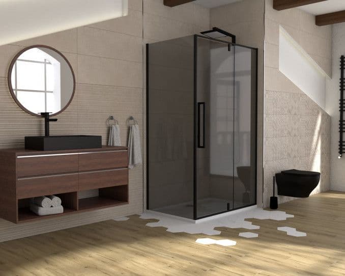 Tuš vrata 100x200-6mm COPEN ABSOLUT BLACK I — slika 3 od 4