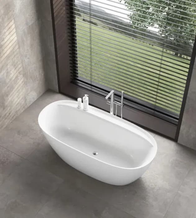 Samostojeća Kada COPEN LAUREN 1700x1800x585 mm - SJAJNA BIJELA — slika 2 od 2