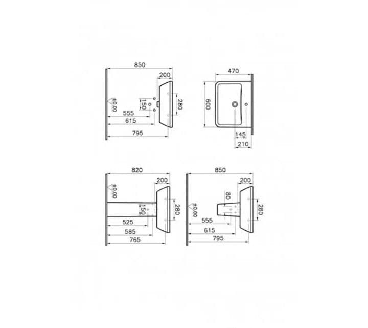 Lavabo VITRA INTEGRA 60x47cm — slika 2 od 2
