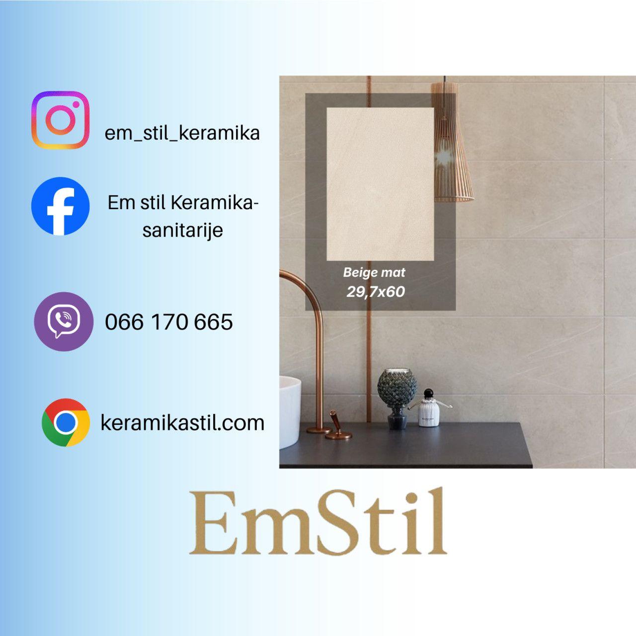 Keramičke pločice 29,7x60 Beige matt 1122 — slika 1 od 2