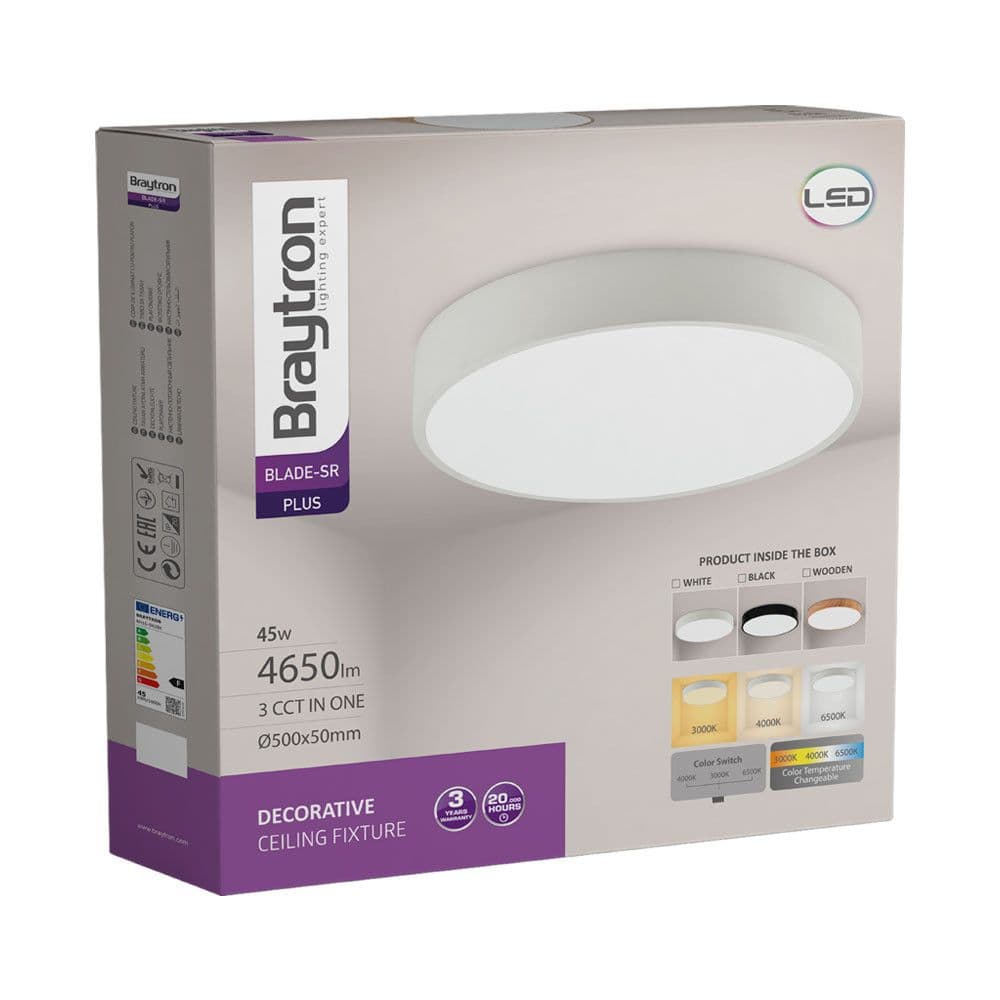 Plafonjera LED BRY-BLADE-SR-RND-WHT-45W-3IN1-Braytron — slika 5 od 5