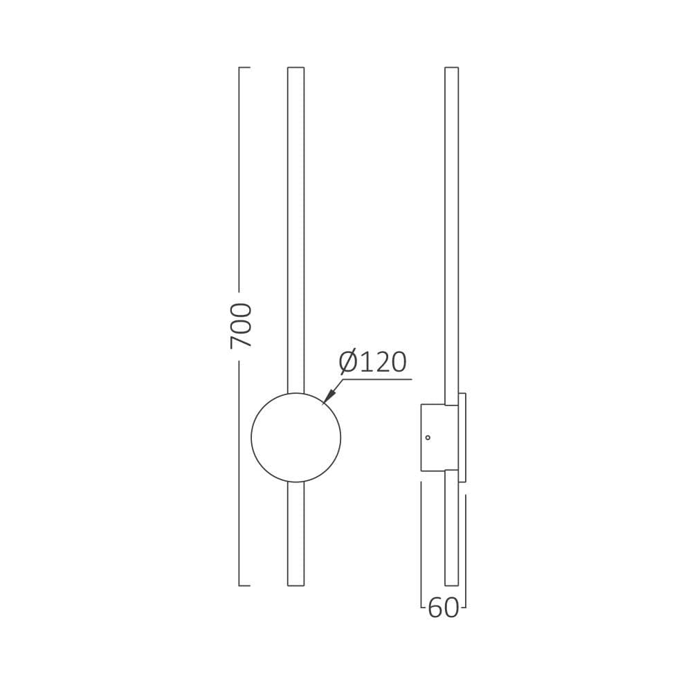 Zidna rasvjeta LED BRY-TINY-WL700-16W-GLD-3000K-Braytron — slika 5 od 6