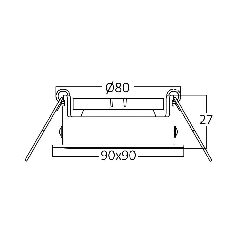 Led spot BRY-TETRA-E-kockasti bijeli Braytron — slika 6 od 6