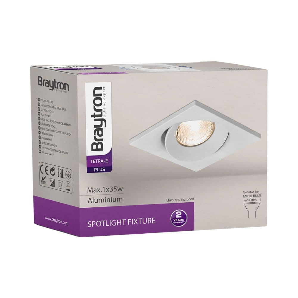 Led spot BRY-TETRA-E-kockasti bijeli Braytron — slika 5 od 6
