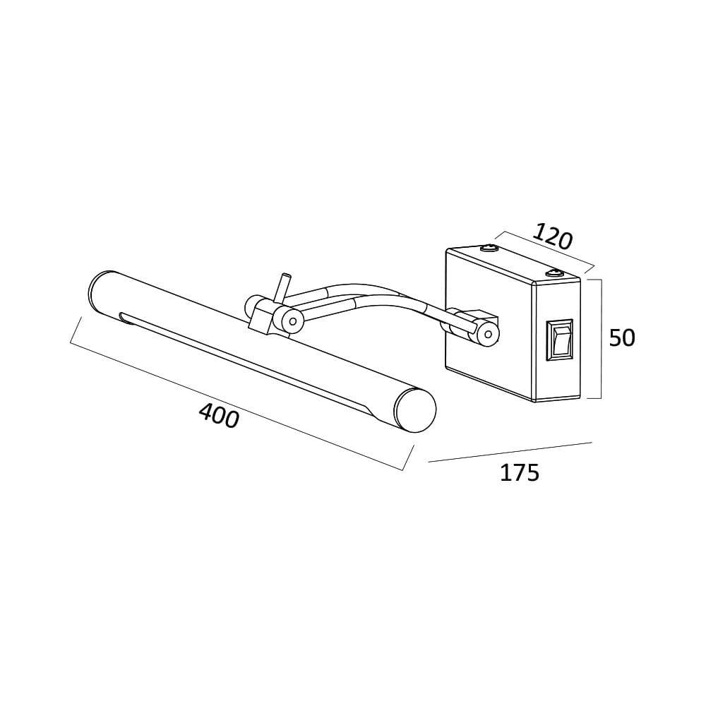 LED rasvjeta za ogledalo BRY-SARA-400-8W-3CCT-CHR-IP20-Braytron — slika 5 od 6