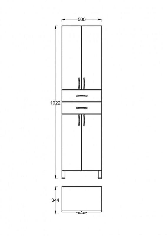 Kupatilski Ormaric UNI Vertikala 500 0531 I — slika 2 od 2