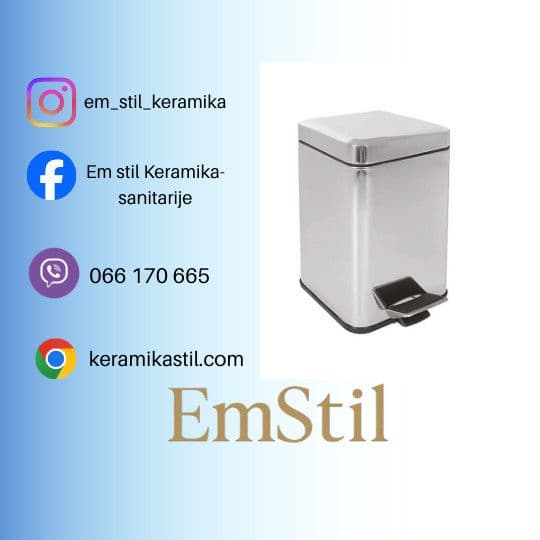 Kanta za smece 6L kvadratna hrom 006-K — slika 1 od 1