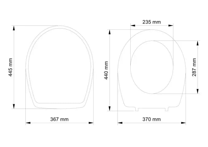 WC daska VISAM KLASIK duroplast bela inox šarke I — slika 2 od 2