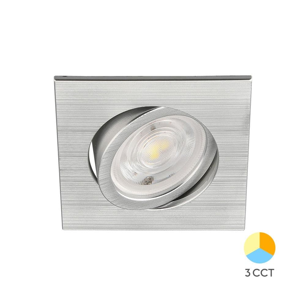 Led spot ugradni 7w kockasti srebrni 3u1 Braytron — slika 1 od 7