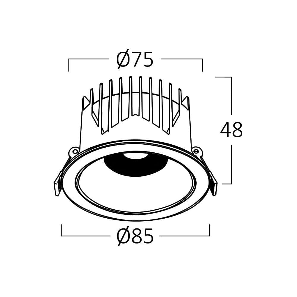Led spot ugradni 10W-3CCT-bijeli Braytron — slika 3 od 6