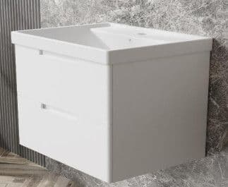 Kupatilski ormaric sa umivaonikom lavabo Tina 80cm bijeli R — slika 1 od 1
