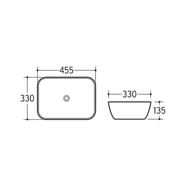 Umivaonik 465x325x130 Smile E — slika 2 od 2